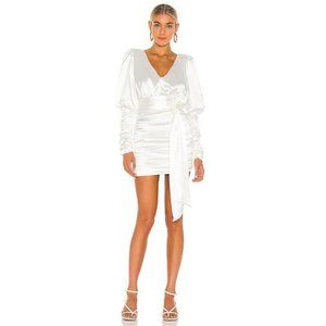 Danielle Guizio Ivory White Ruched Dress Small New